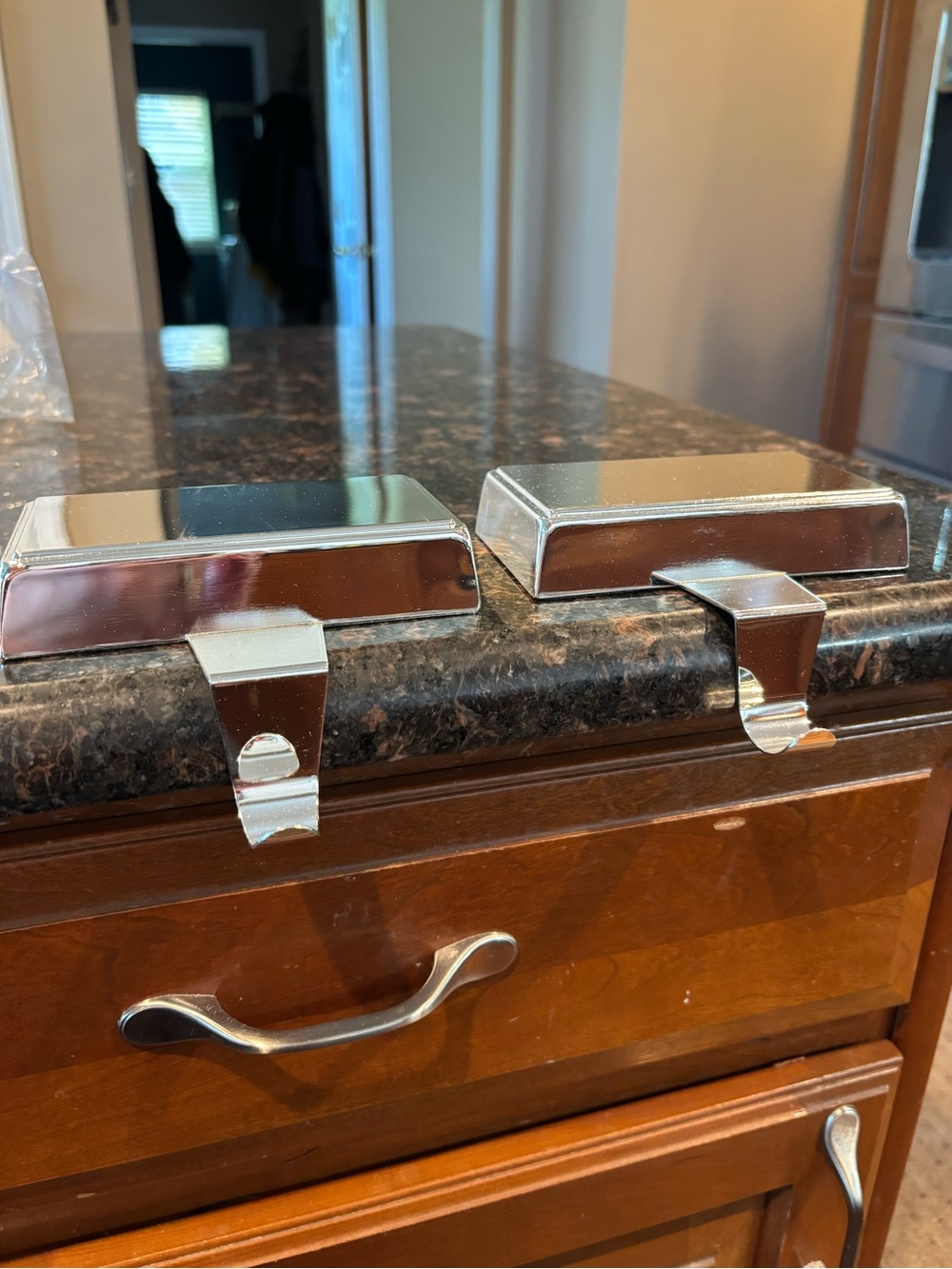 Pottery Barn Silver Christmas Stocking Holders - Set of 2